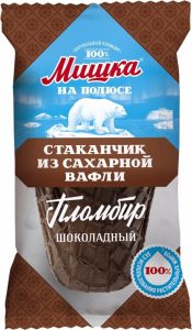 Шин лайн Мишка пломбир стаканчик шоколадный